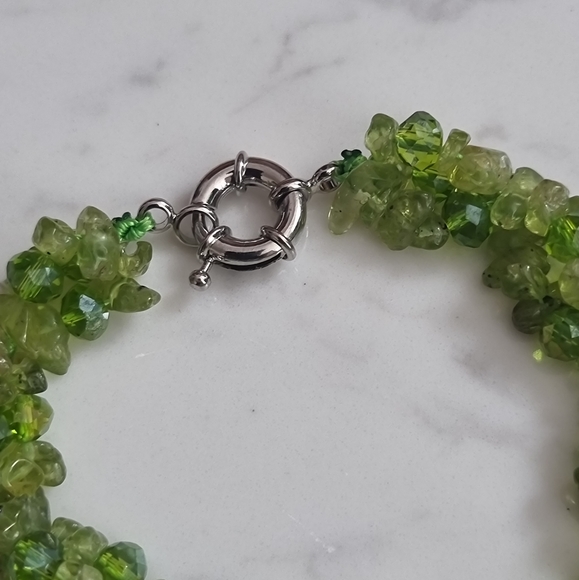 Chunky Peridot Stone Bracelet - Picture 2 of 3